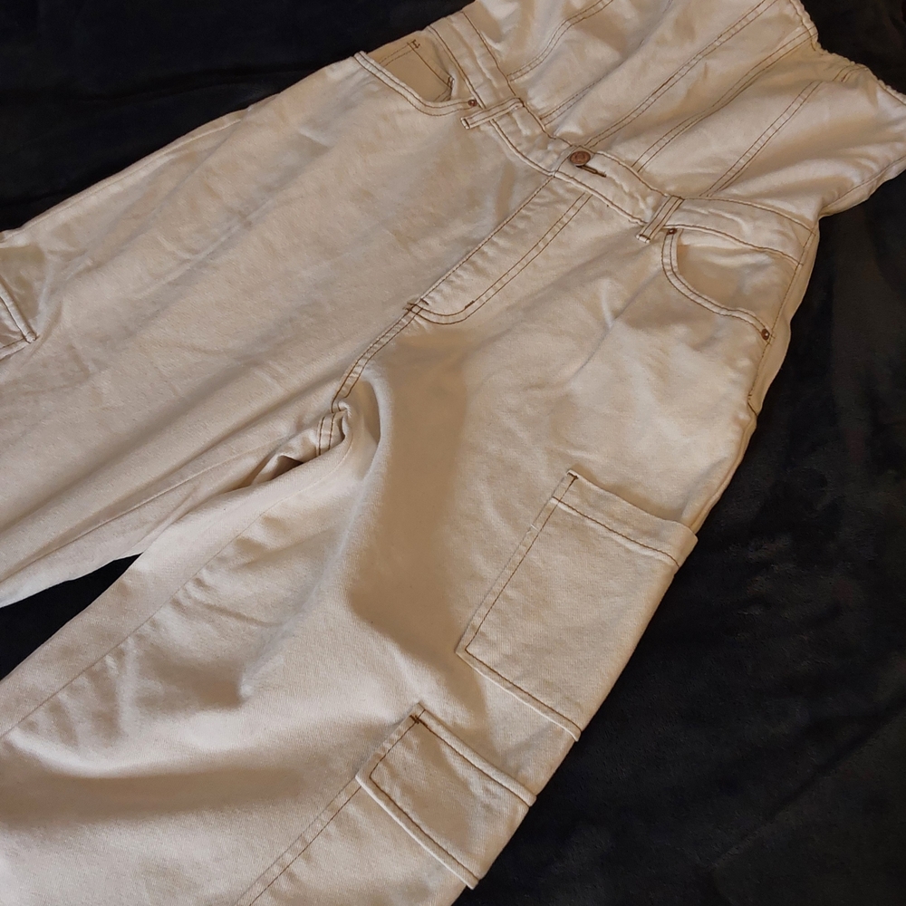 Wild Fable Beige Utility Jumpsuit